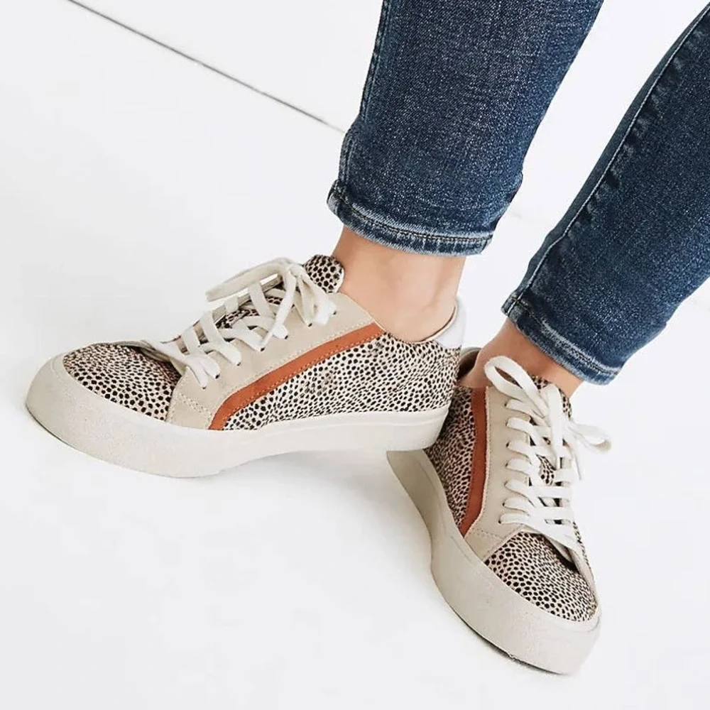 Madewell Sidewalk Low Top Sneakers‎ Calf Hair Dot 11 Crowdsourced Edition